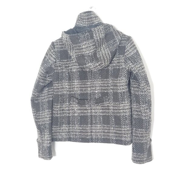 Kenneth Blake Double Breasted Pea Coat Jacket Plaid Wool Blend Pockets Large - Picture 10 of 13